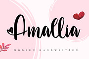 Ammallia, a Script Font by Stefani Letter (Thumbnail 1 of 6)
