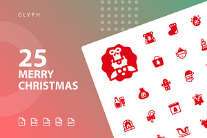 Merry Christmas Glyph, an Icon by kerismaker