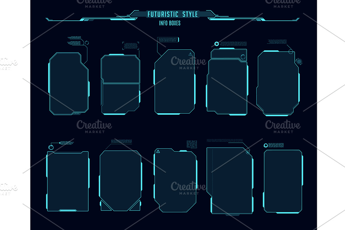 HUD callout titles and call box bars, a Technology Illustration by Buch&Bee
