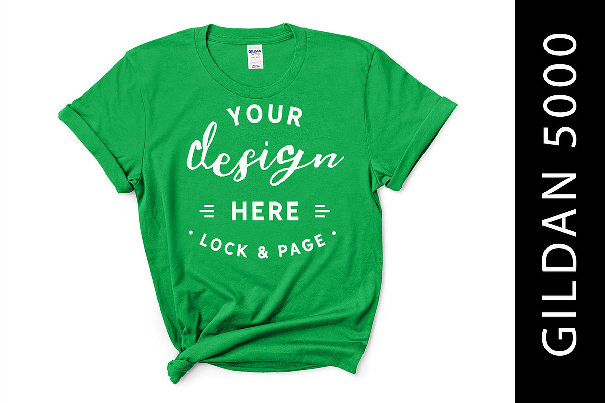 Female Gildan 5000 Mockup Bundle, a Shirt Mockup by lock and page (Photo 13 of 15)