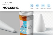 Glass Jam Bottle Mockups, a Product Mockup by megostudi0 (Thumbnail 5 of 7)