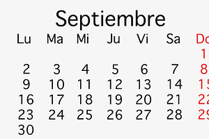 September 2019 Planing Calendar