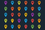 Map Location Pins Colorful Icons, an Icon by Creative Ink (Thumbnail 4 of 4)
