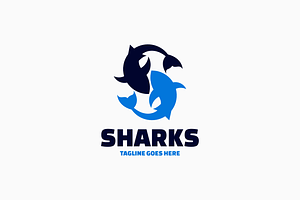 Sharks Simple Mascot Logo, a Branding & Logo Template by Artnivora.Std
