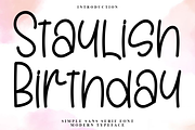 Staylish Birthday, a Sans Serif Font by FreshTypeINK (Thumbnail 1 of 8)