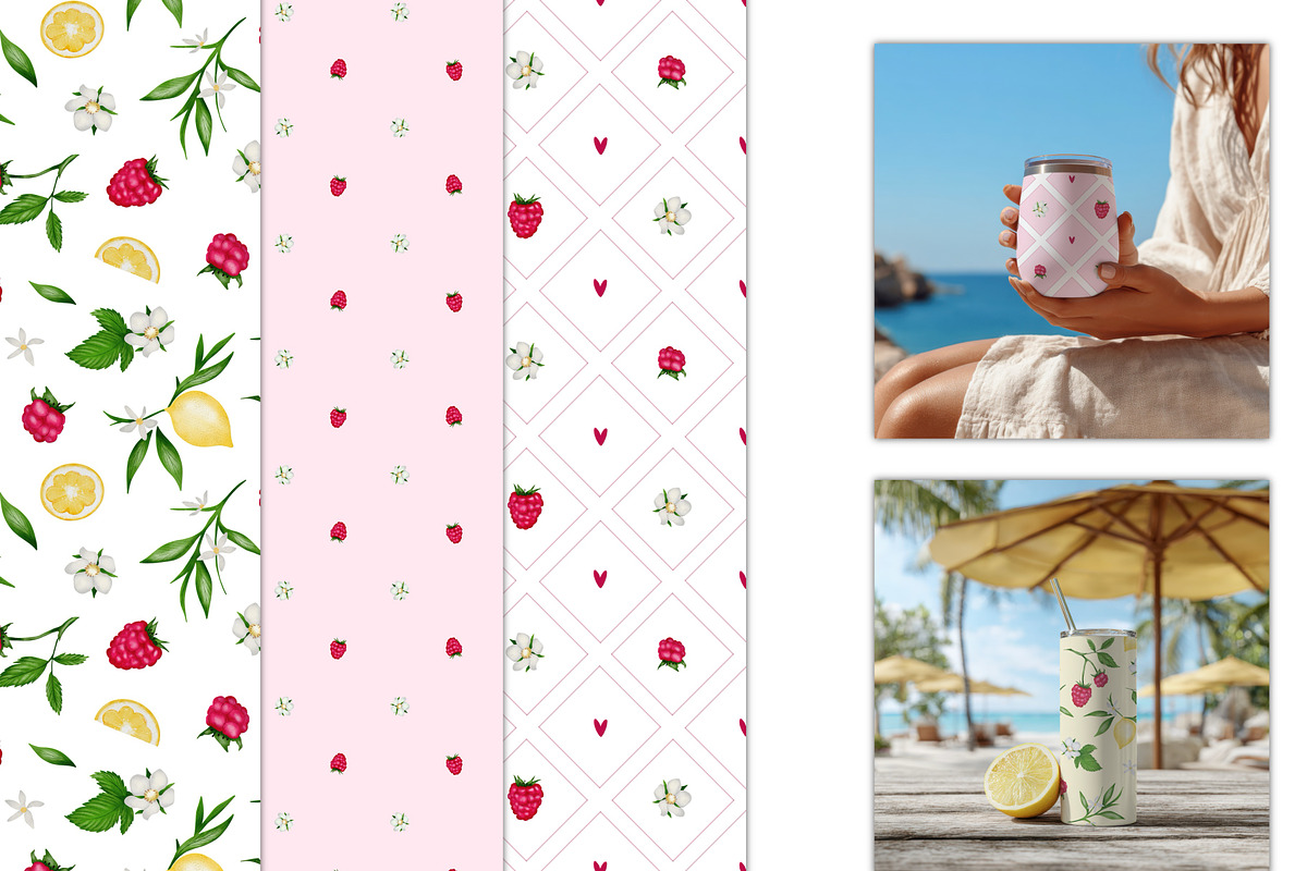 Fruit & Berry Seamless Pattern Pack, a Pattern Graphic by ZabolotnaArt (Photo 6 of 7)