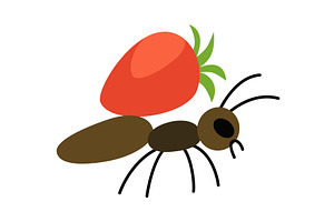 Vector image of a cute, an Animal Illustration by Things for designers