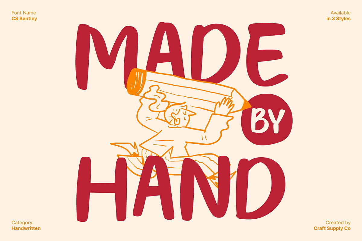 CS Bentley – Handwritten Font, a Handwritten Font by Craft Supply Co. (Photo 2 of 8)