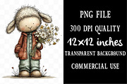 Whimsical Easter Sheep Clipart, an Illustration by Designking (Thumbnail 4 of 5)