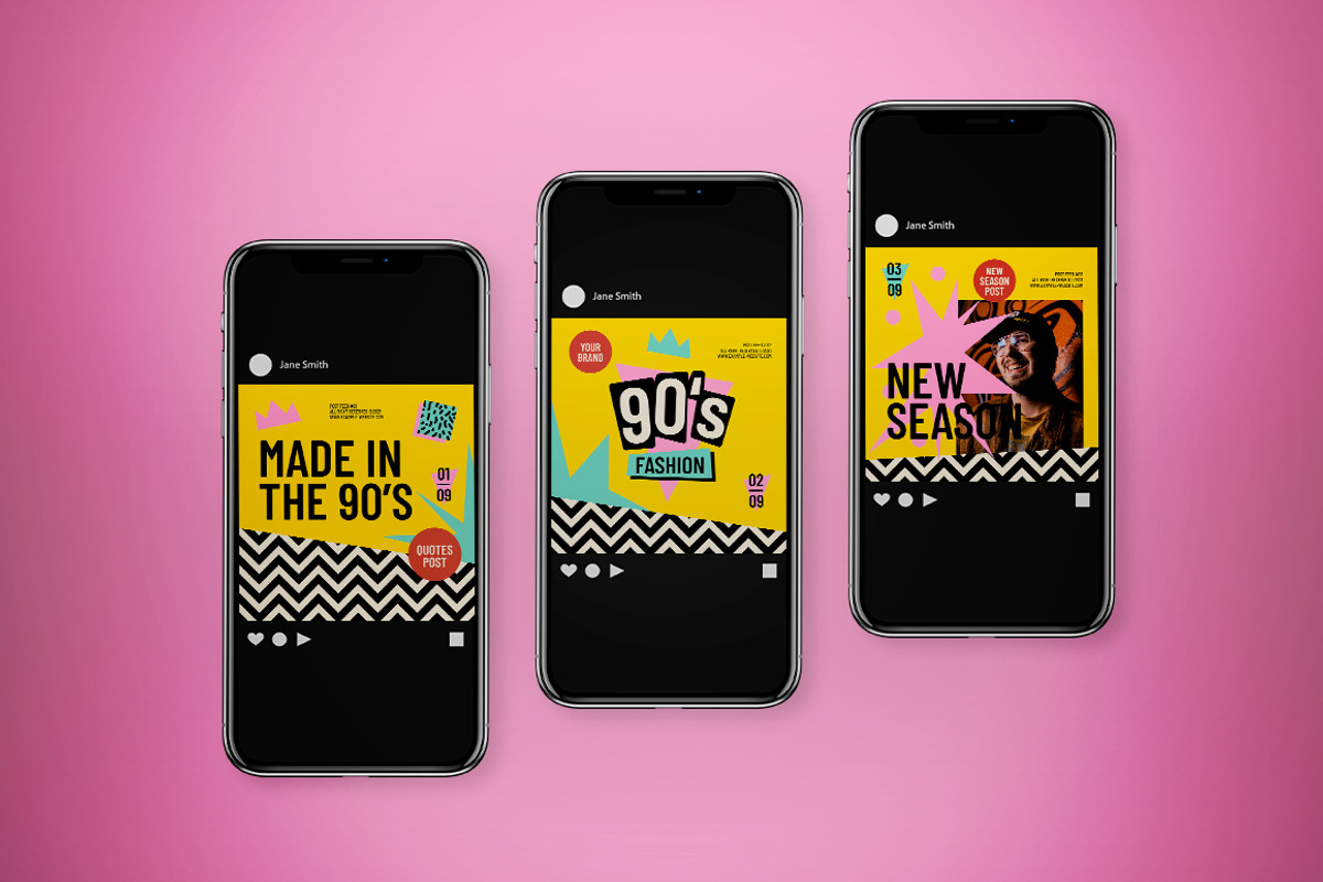 90s Fashion Carousel Social Media, a Social Media Template by The Good Store (Photo 6 of 6)