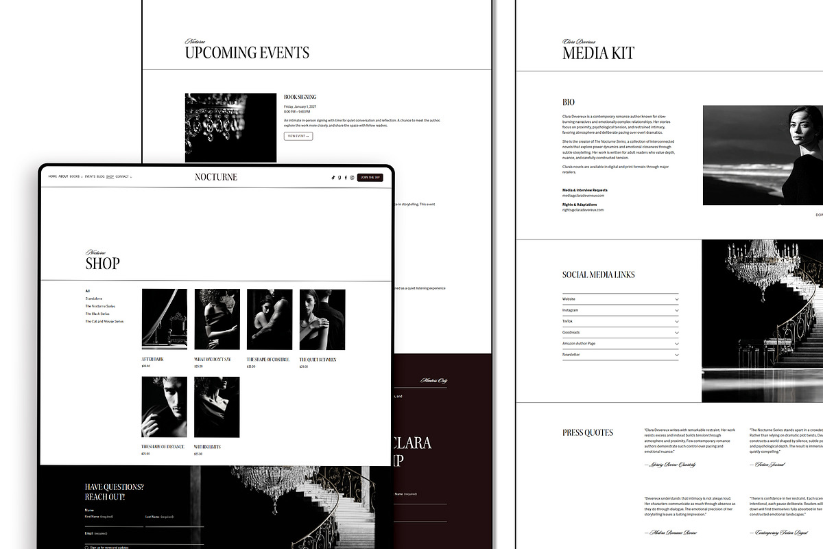 Romance Author Squarespace Website, a Squarespace Template by 3.14&Co (Photo 8 of 9)