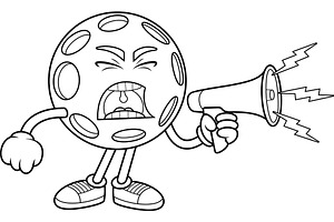 Pickleball Ball Character, an Illustration by HitToon