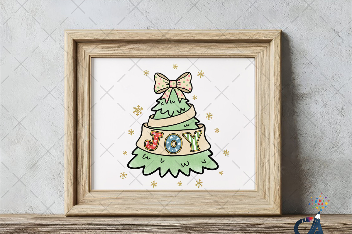 Christmas Tree With Bow, Joy PNG, an Illustration by Creative Art (Photo 5 of 6)