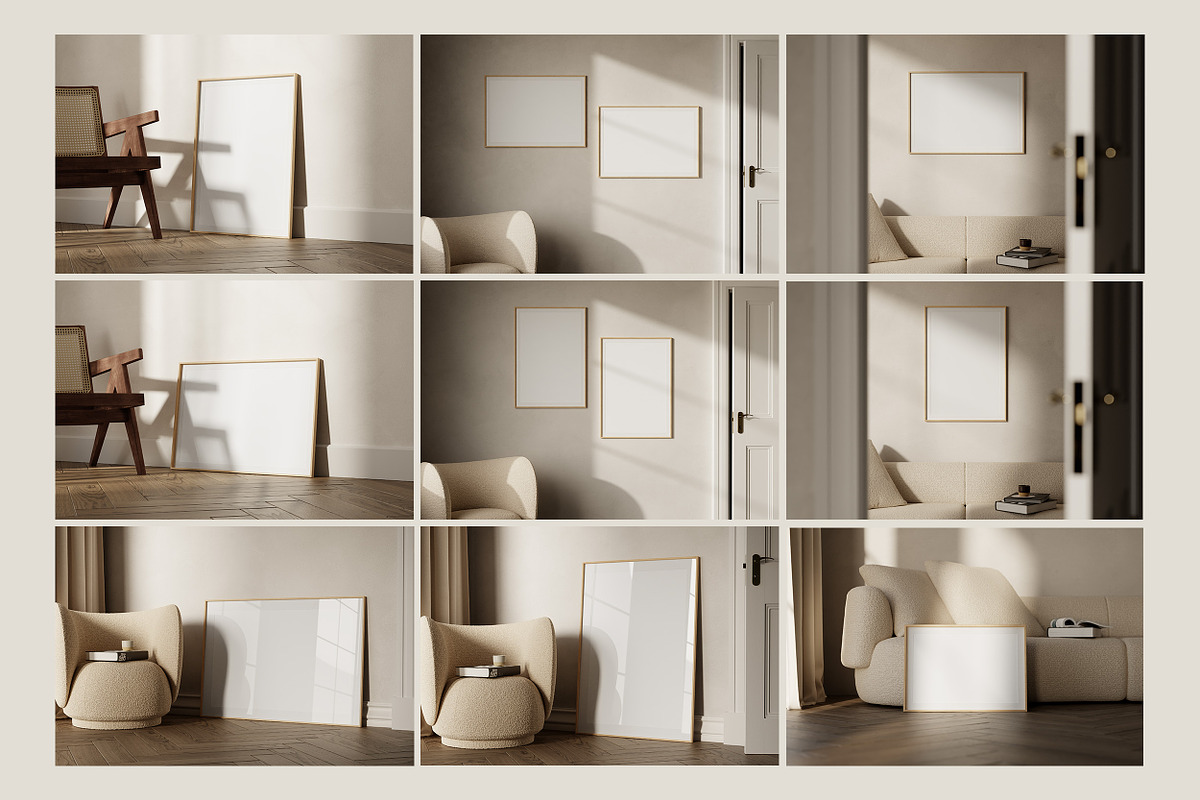 Artwork Frame Mockup Bundle, a Household Mockup by Moyo Studio (Photo 13 of 15)
