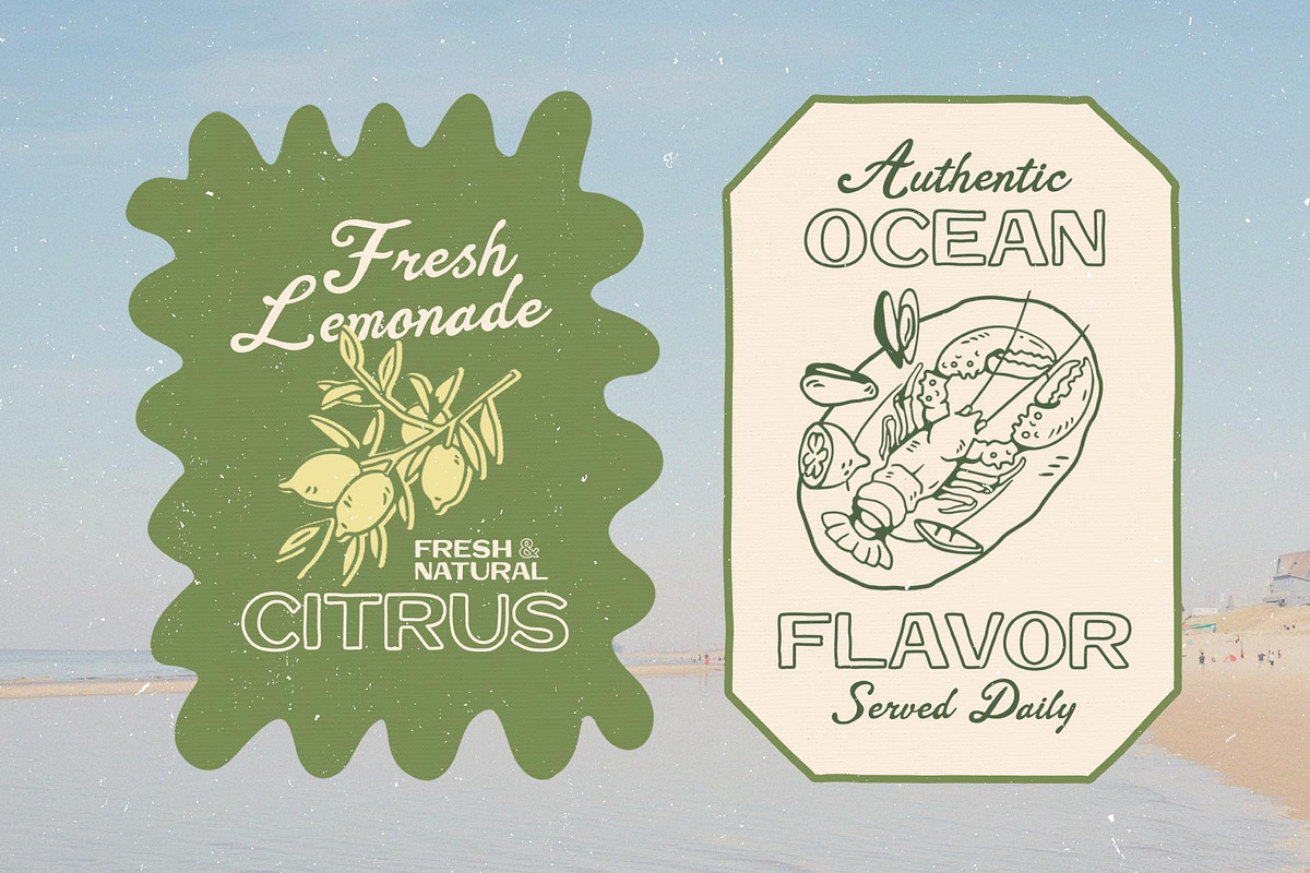 Sunset Palm; Vintage Fonts, a Handwritten Font by Eko Bimantara (Photo 3 of 19)