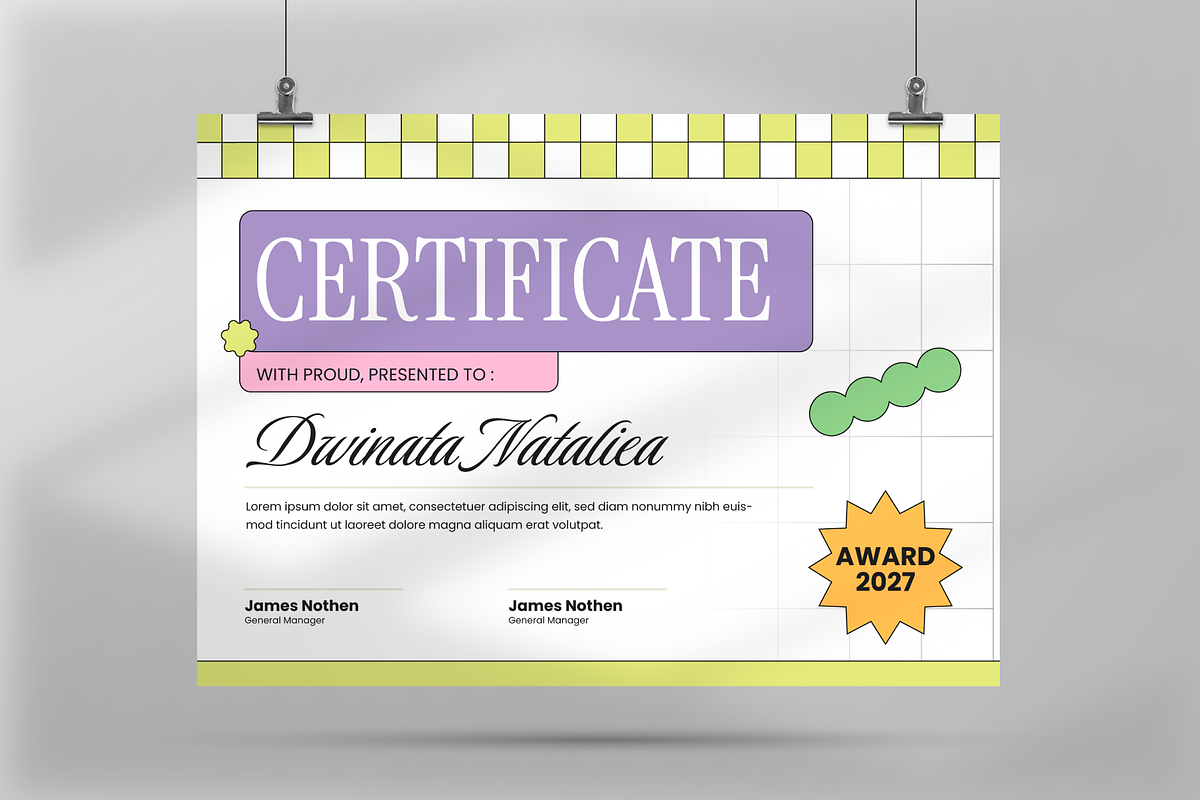 Colorful Pop Certificate Landscape preview 4