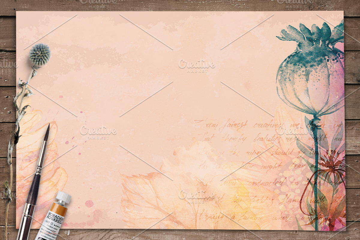 Herbarium. Watercolor Textures., a Texture Graphic by AlexGreenArt (Photo 9 of 9)