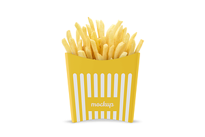 French Fries Box Mockup