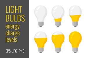 Light bulbs energy charge levels