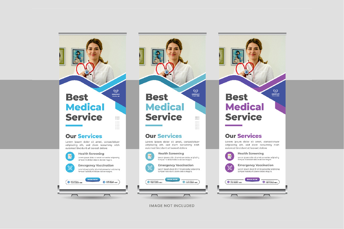 Medical, hospital roll up banner set, a Card Template by Pavel_design (Photo 5 of 11)