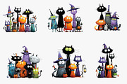 Quirky Cats Clipart, an Illustration by CreationArt (Thumbnail 5 of 5)