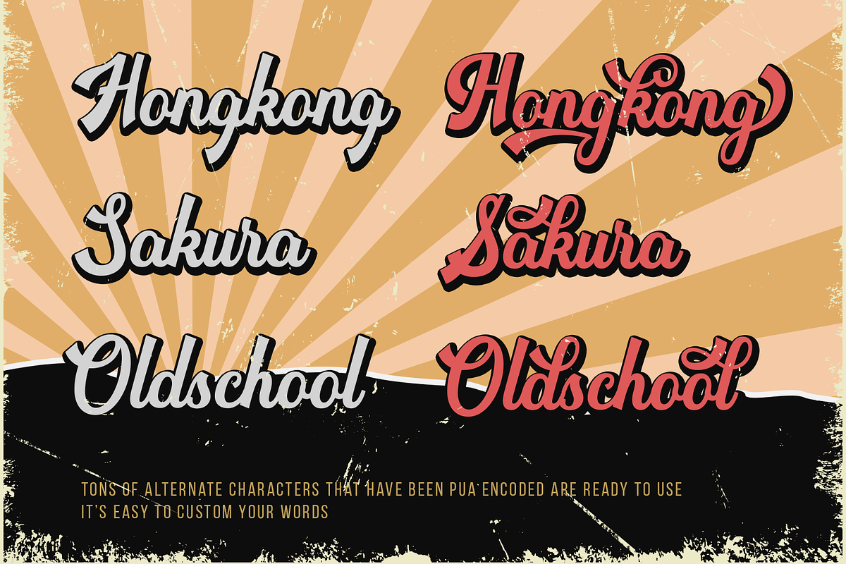 Heidenberg - Retro Font, a Script Font by Motokiwo (Photo 6 of 13)