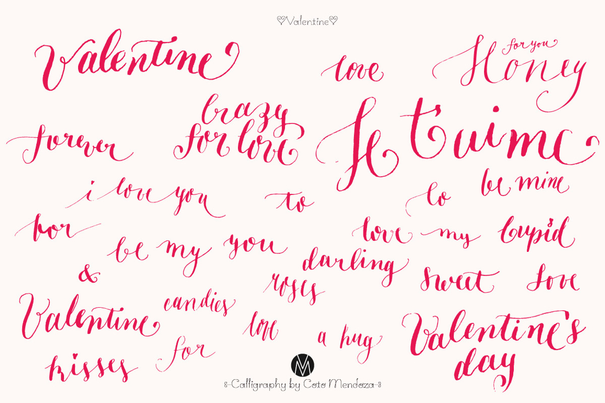 Valentine´s calligraphy, a Decorative Illustration by MendozaVergara (Photo 5 of 5)