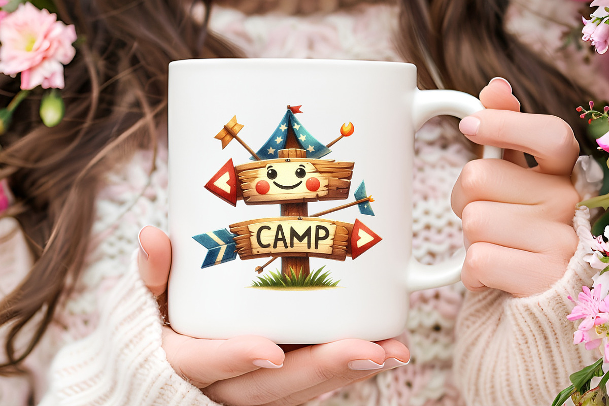 Kawaii Camping Clipart, an Illustration by RobertsArt (Photo 3 of 7)