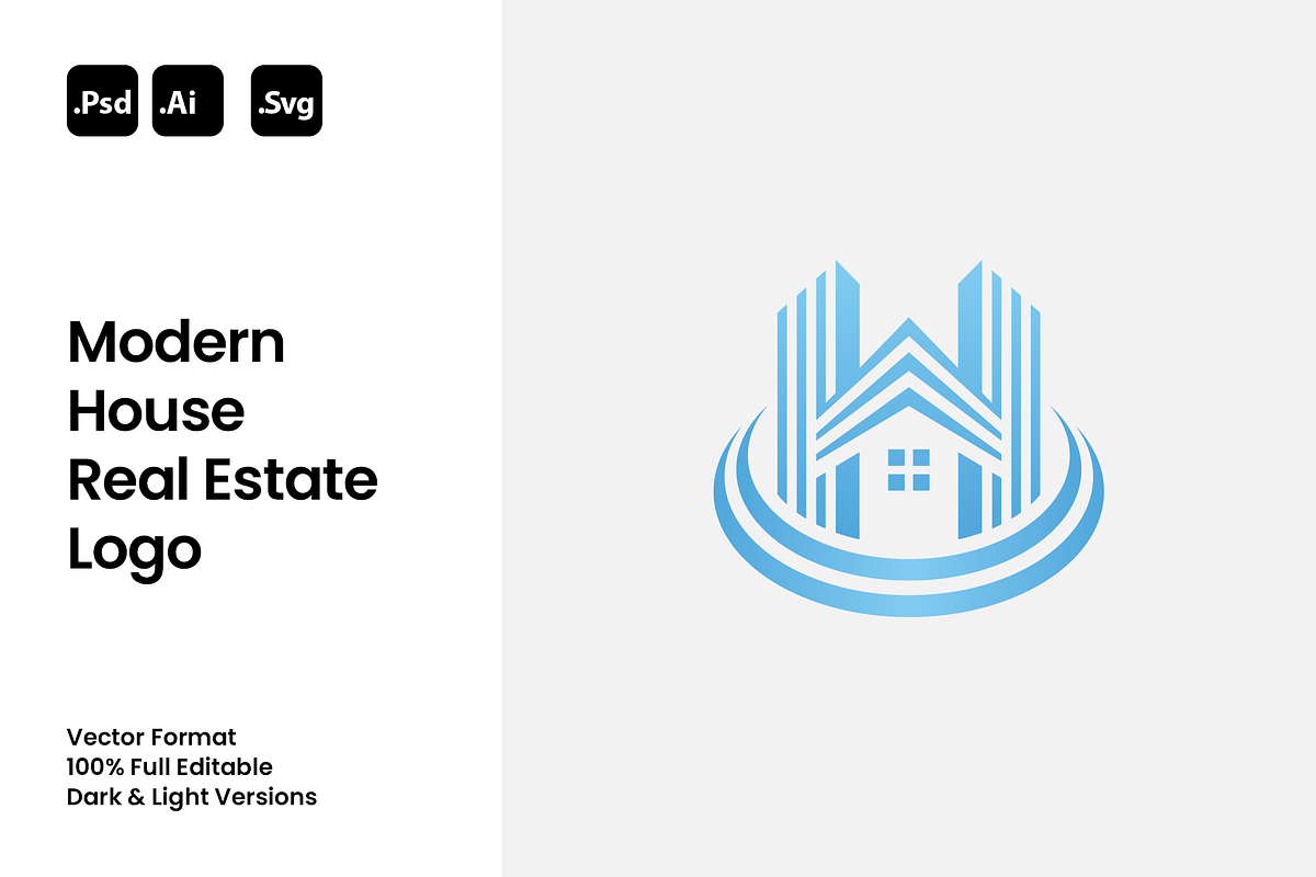 Modern House Real Estate Logo, a Branding & Logo Template by Luxury Logos (Photo 1 of 4)