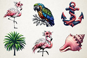Watercolor Fun Summer Clipart Bundle, an Illustration by RobertsArt (Thumbnail 4 of 5)