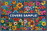 200 Flowers Zentangle Coloring Pages, an Illustration by BrightMart (Thumbnail 3 of 3)