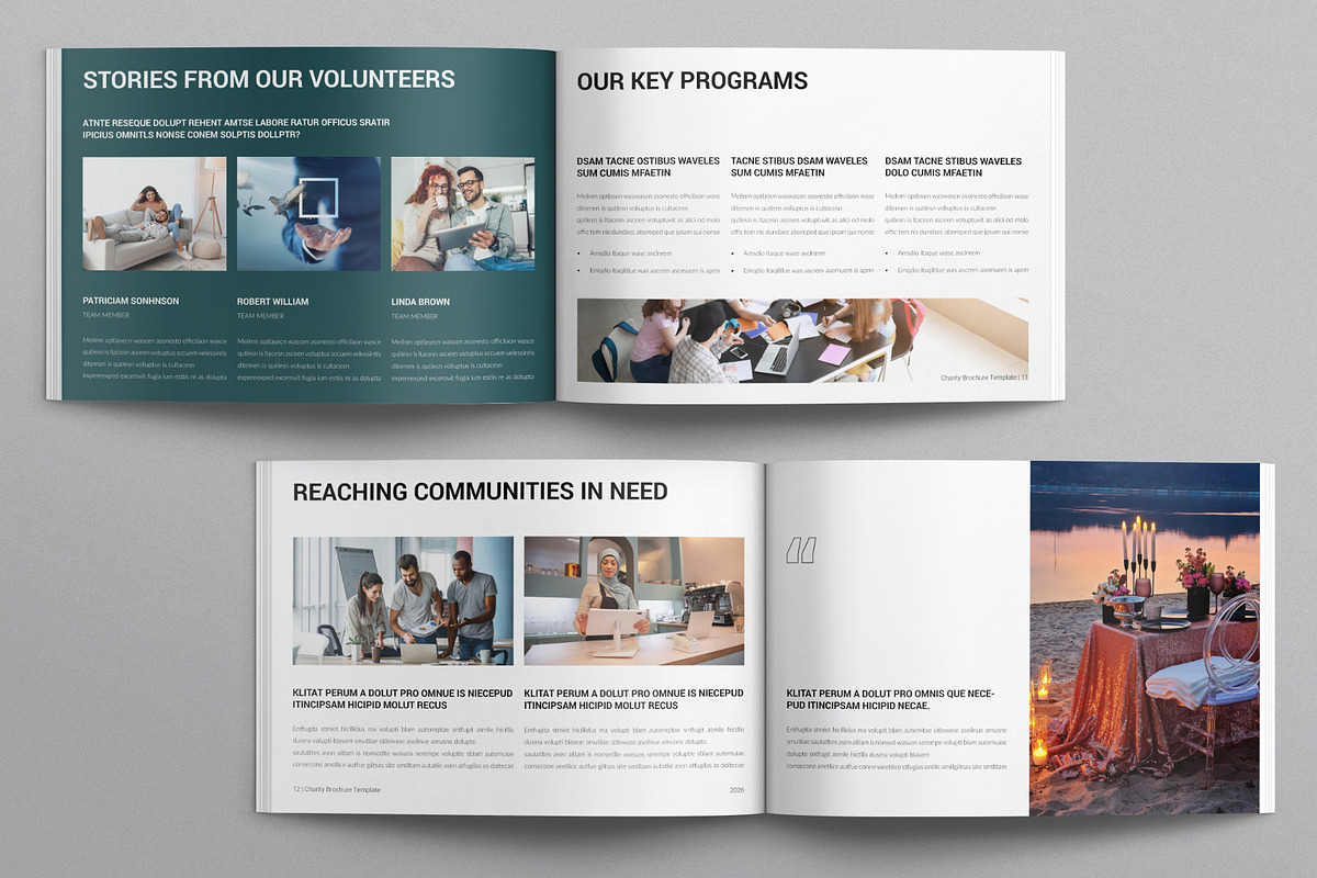 Charity Brochure Template Landscape, a Brochure Template by E-Type (Photo 5 of 7)