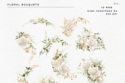 White roses and greenery, an Object Illustration by ollalya (Thumbnail 4 of 8)
