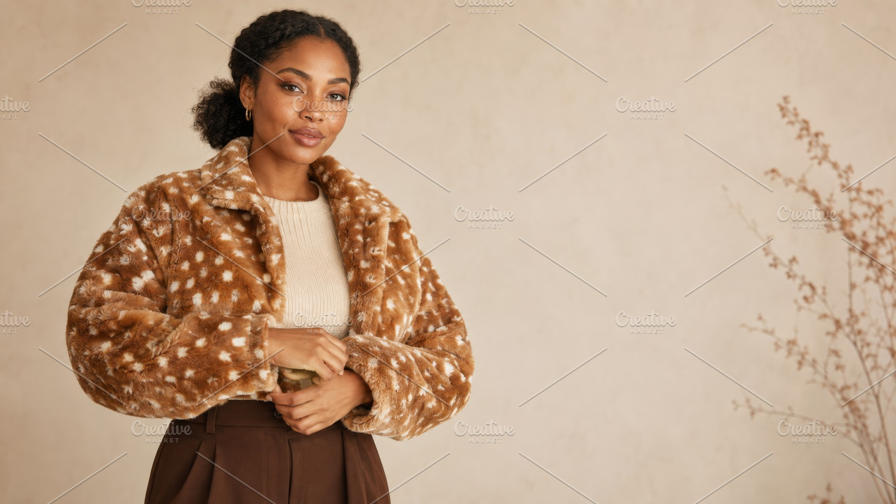 Young woman wearing fall fashion in, a Photo by Dvoevnore photos