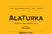 Alaturka Variable, a Sans Serif Font by BULENT YUKSEL (Thumbnail 1 of 15)