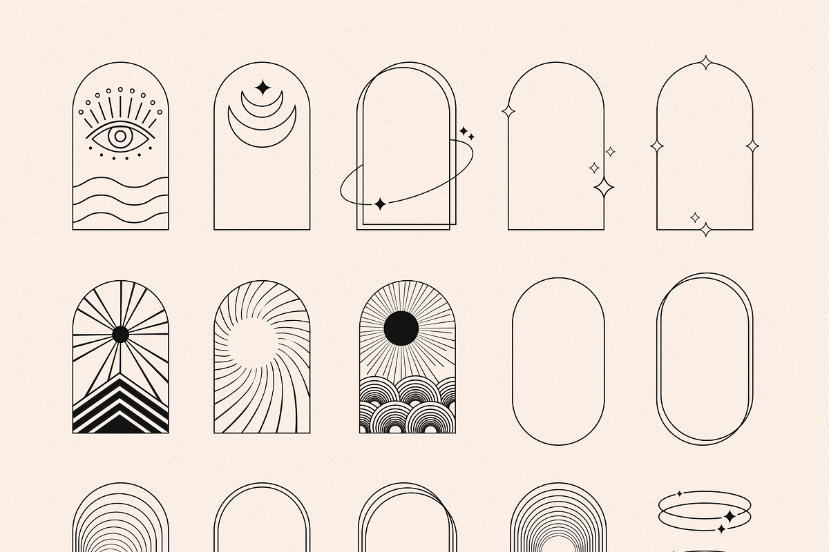 Forms, shapes vector logo elements, an Object Graphic by Olya Creative (Photo 13 of 16)