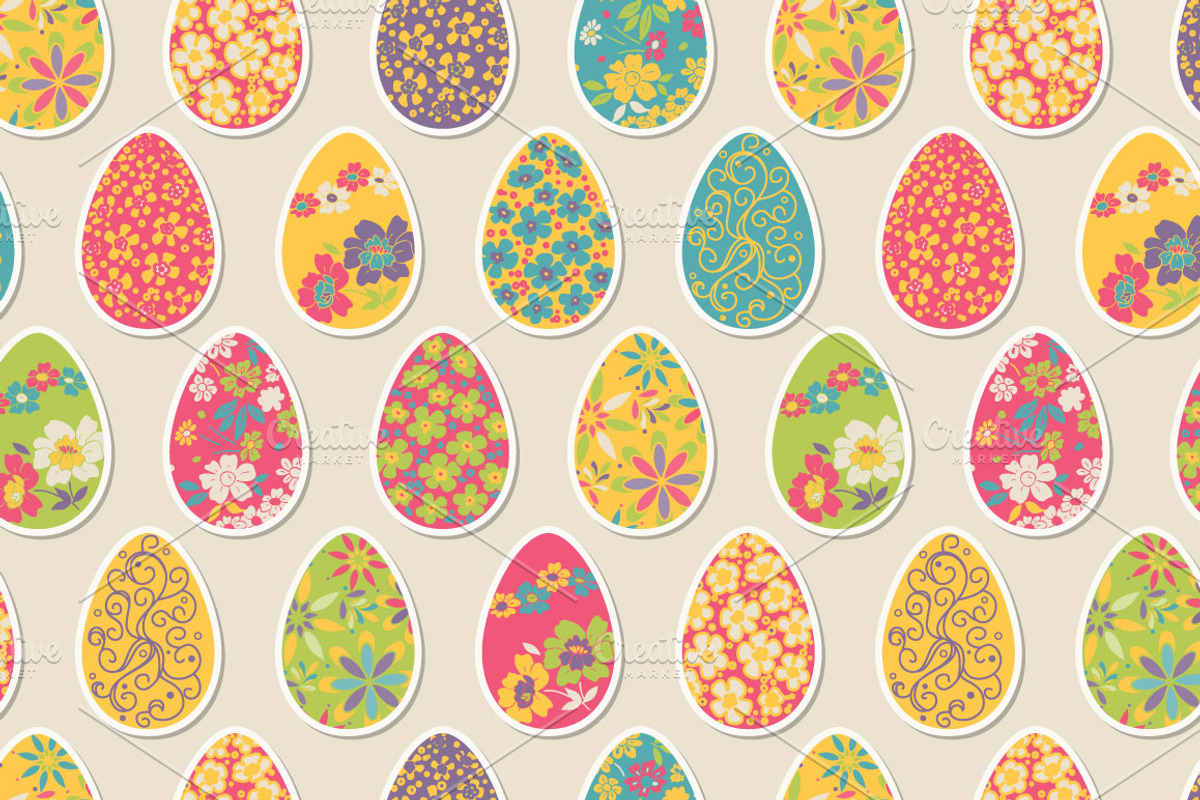 Easter Seamless Pattern, a Pattern Graphic by Sunny Design (Photo 2 of 3)