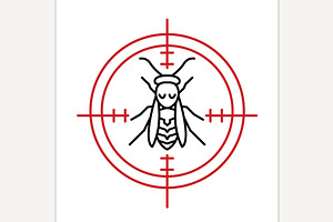 Anti ant sign. Insect protection, an Outline Icon by Anna's Shop