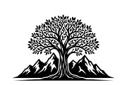 50 Sacred Mountain Tree Silhouette, an Empty State Illustration by Amazin_art (Thumbnail 20 of 37)