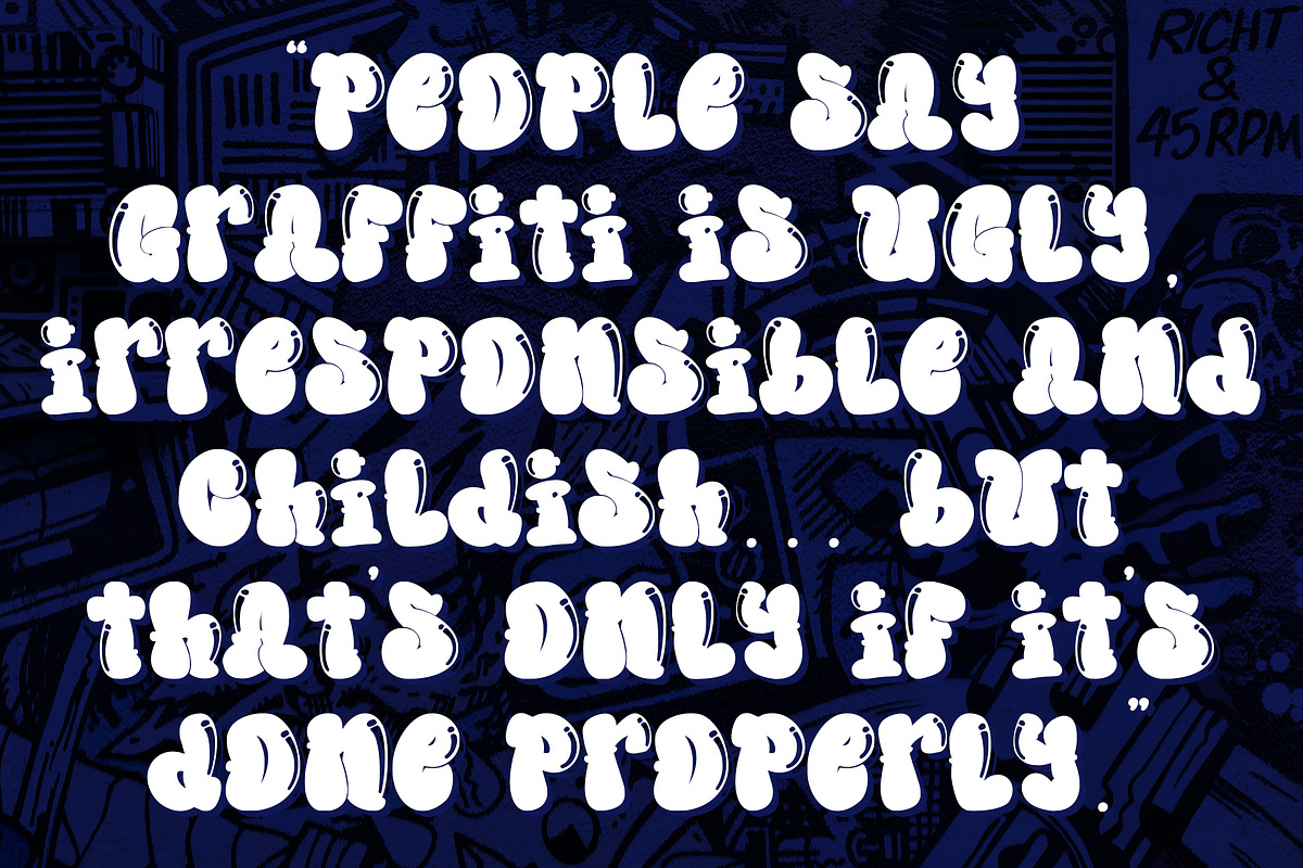 BubbleBloods - Graffiti Display Font, a Symbol Font by AQR Studio (Photo 5 of 9)