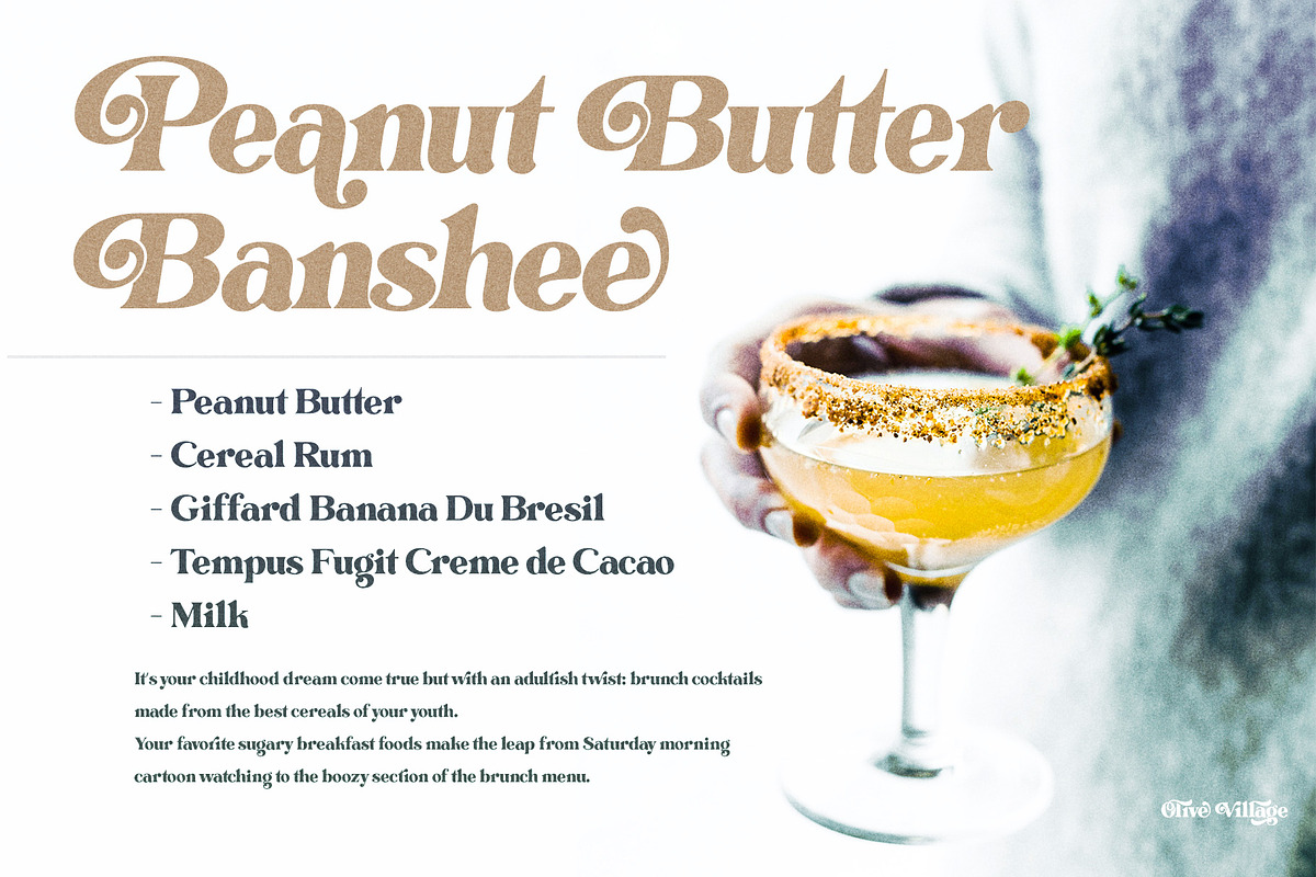 Olive Village - Vintage Font, a Serif Font by Ivan Rosenberg (Photo 17 of 18)