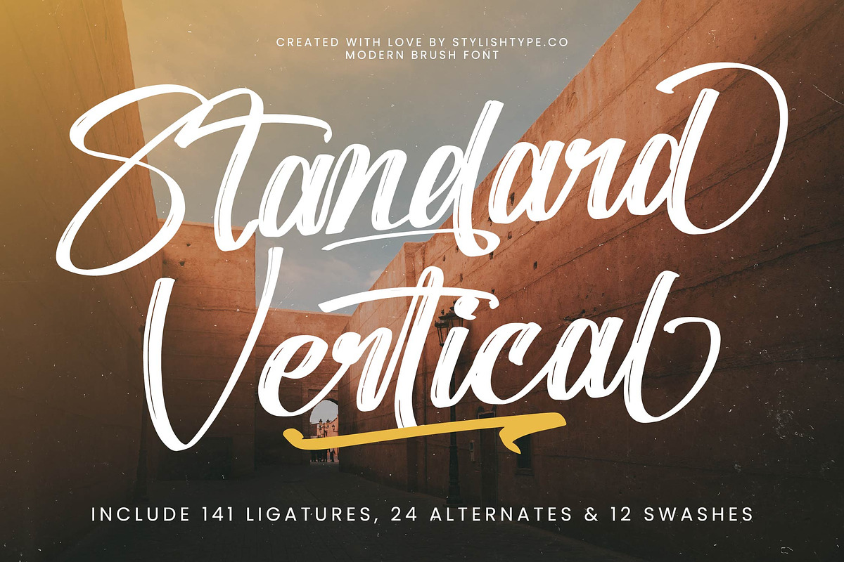 Standard Vertical Modern Brush Font, a Script Font by stylishtype.co (Photo 1 of 20)