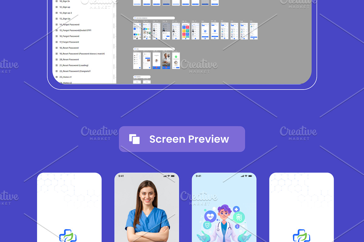 DoctorPlus - Medical Doctor App UI, an UI Kit Template by DesignsLab (Photo 3 of 9)
