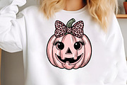 Pumpkin Coquette Bow Halloween PNG, an Illustration by Libby Wishes (Thumbnail 5 of 6)