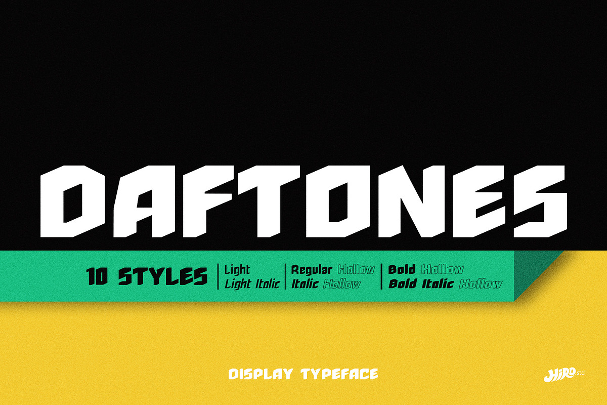 Daftones - Display Typeface, a Sans Serif Font by HIRO.std (Photo 1 of 10)