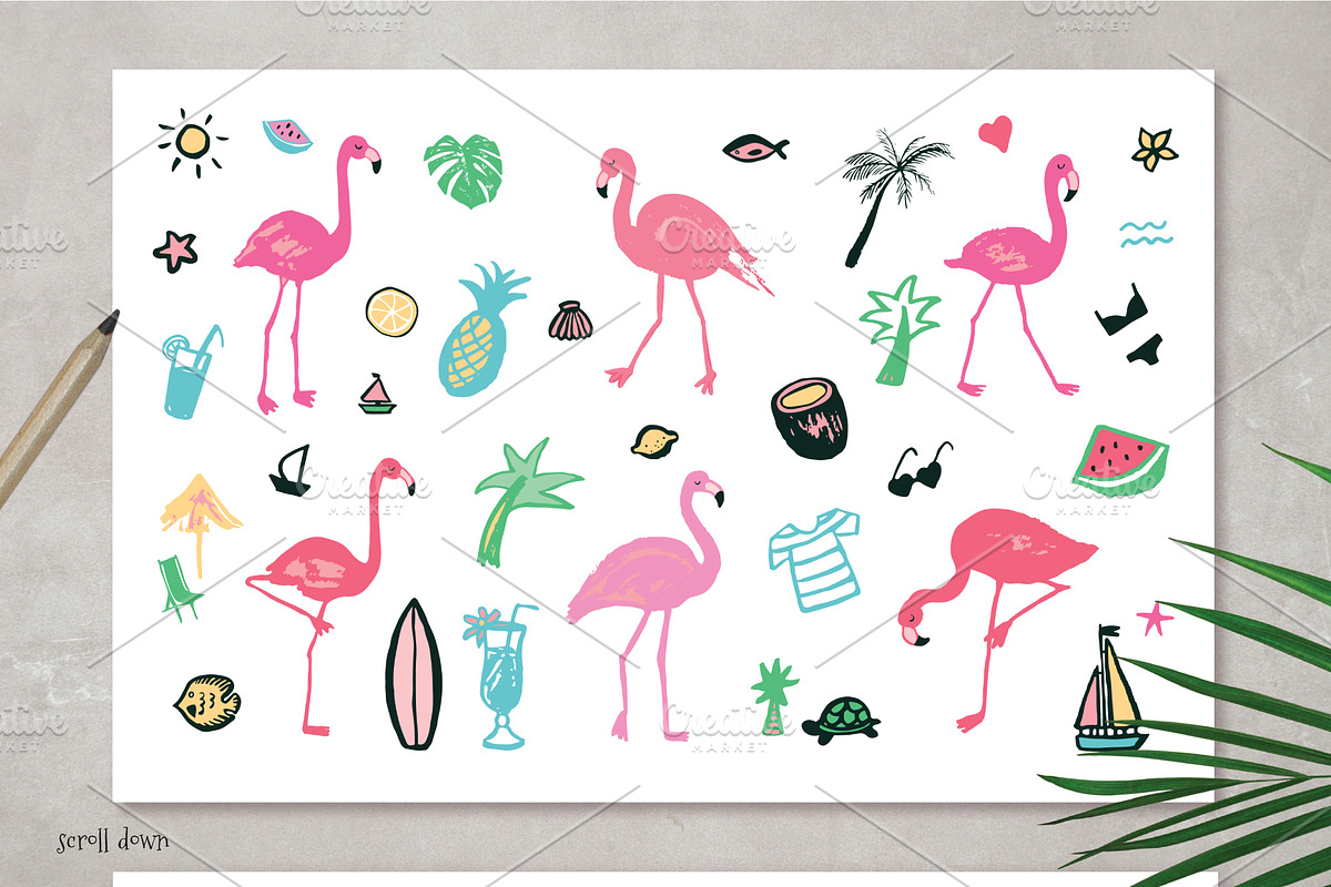 Flamingo Party, a Pattern Graphic by GooseFrol (Photo 6 of 15)