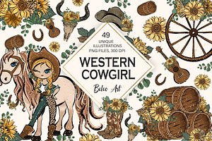 Western Cowgirl Clipart Western How