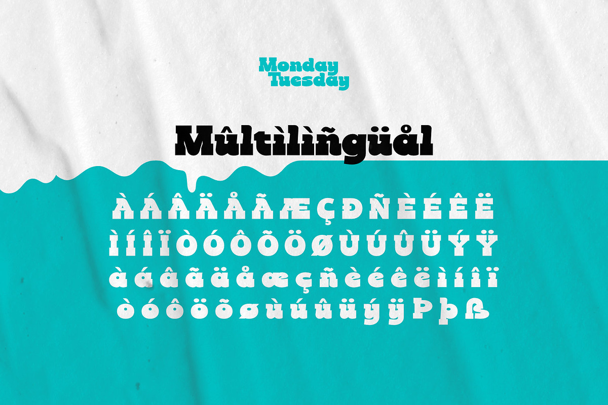 Monday Tuesday - Retro Type, a Slab Serif Font by ikiiko (Photo 6 of 6)