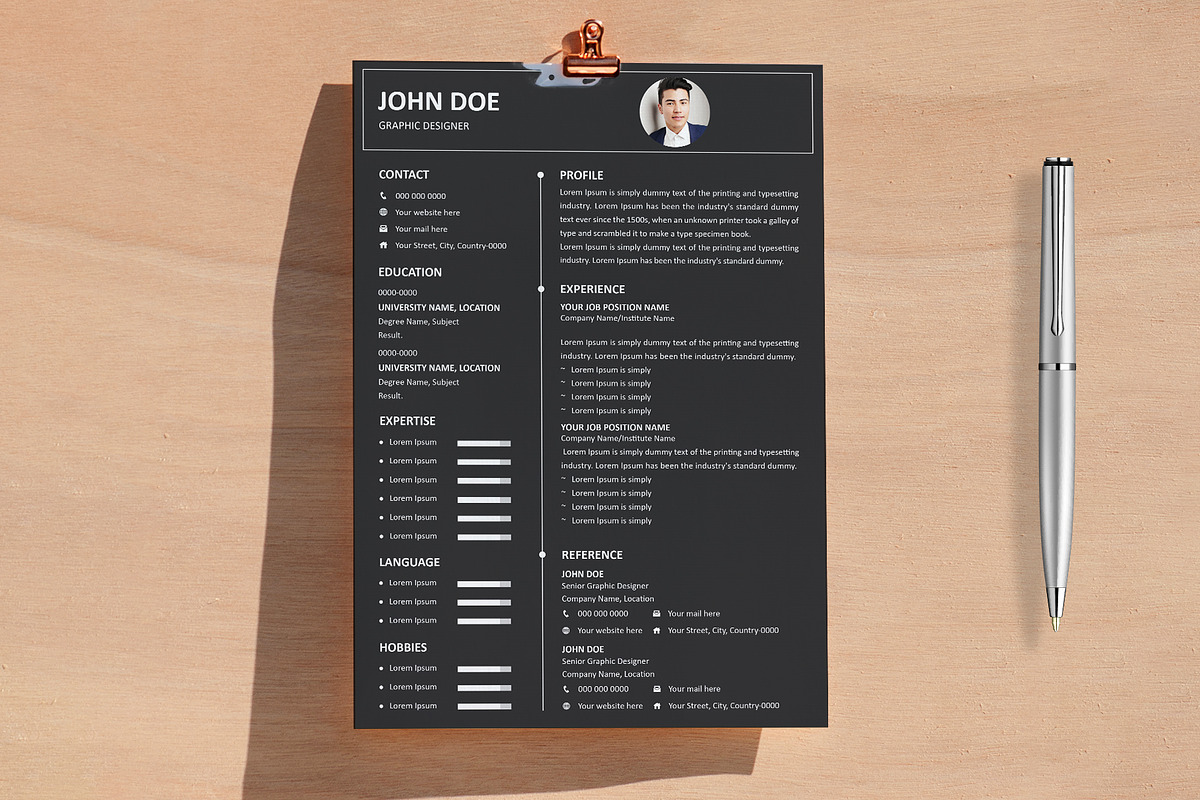 Modern Resume Template Design, a Resume Template by Annudesign (Photo 9 of 9)
