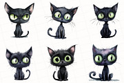 Zombie Black Cat Clipart, an Illustration by OK Design (Thumbnail 4 of 5)